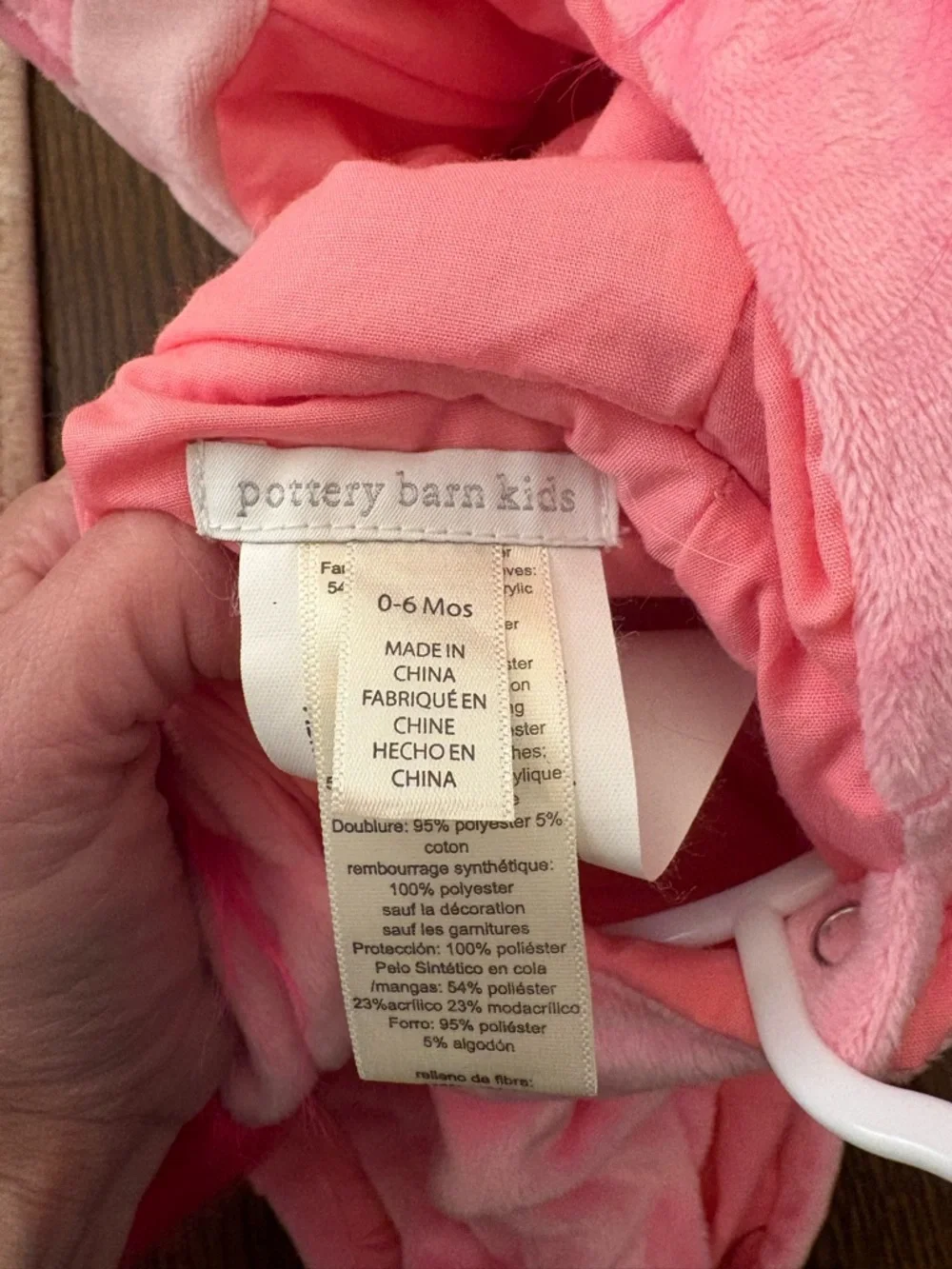 Pottery Barn Kids Pink Infant Hooded Romper - Picture 2 of 2